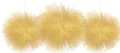 Tulle Tissue Pom Poms, 3ct, Assorted Colors