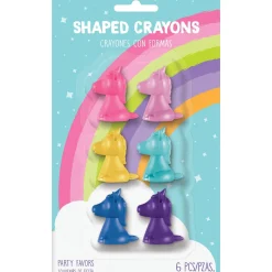 Unicorn Shaped Crayons, 6ct