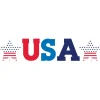 USA & Stars Icons Corrugated Plastic Yard Sign Set, 16.9in x 19in