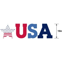 USA & Stars Icons Corrugated Plastic Yard Sign Set, 16.9in x 19in