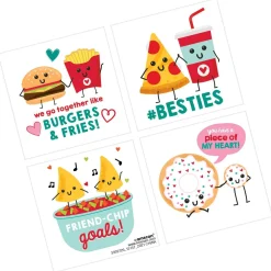 Valentine's Day Food Friends Tattoos, 48ct