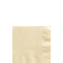 Vanilla Cream Paper Beverage Napkins, 5in, 40ct