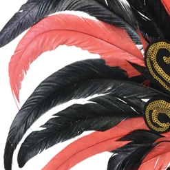 Vintage Circus Sequin & Feather Oversized Headpiece
