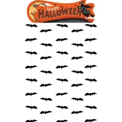 Vintage Halloween Cardstock Door Curtain, 3.25ft x 6.41ft