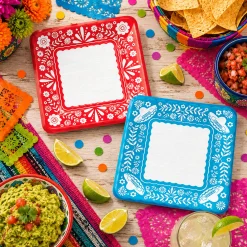 Viva la Party Square Paper Plates, 8ct