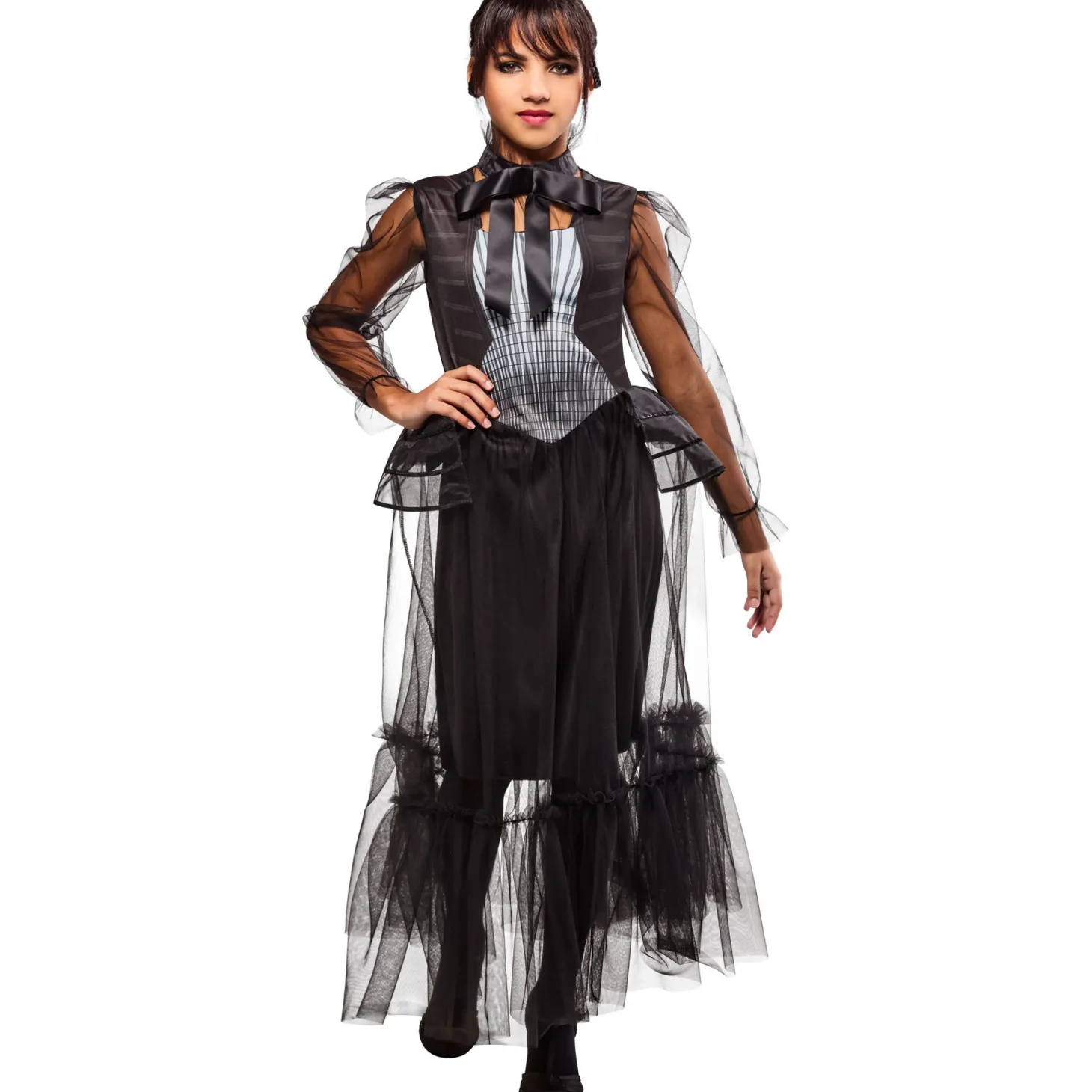 Wednesday Addams Graveyard Gala Costume Girls