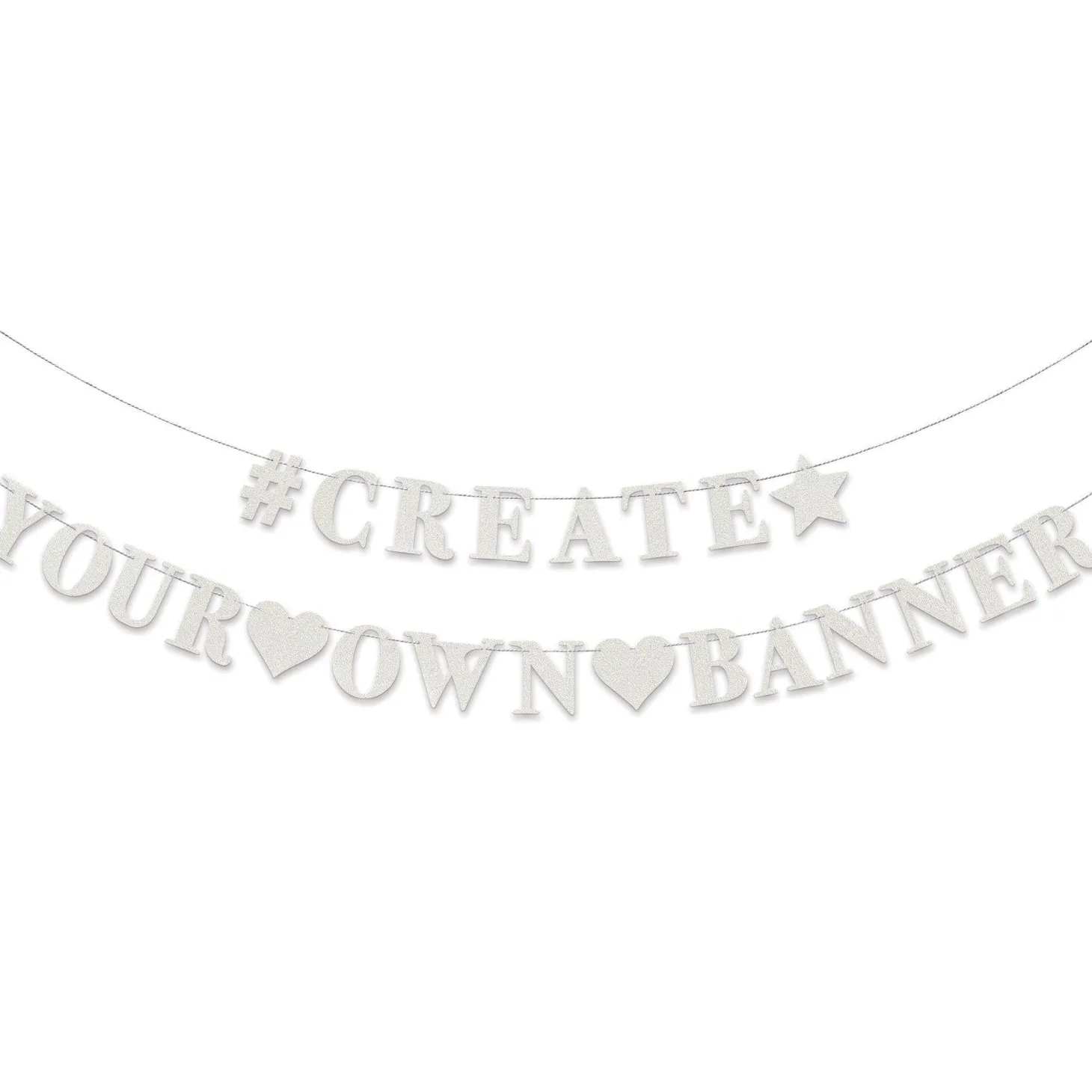 White Create Your Own Banner Kit 100ct