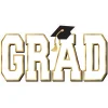 White Giant Graduation Cutout, 28in x 15in