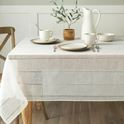White Lace Tablecloth, 60in x 104in