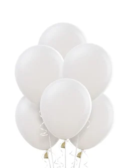White Latex Balloons, Assorted Options