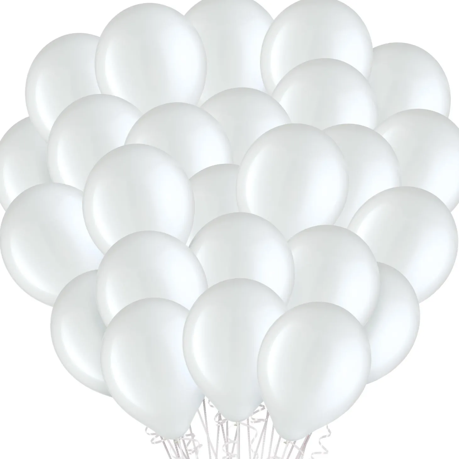 White Latex Balloons, 11in, 100ct
