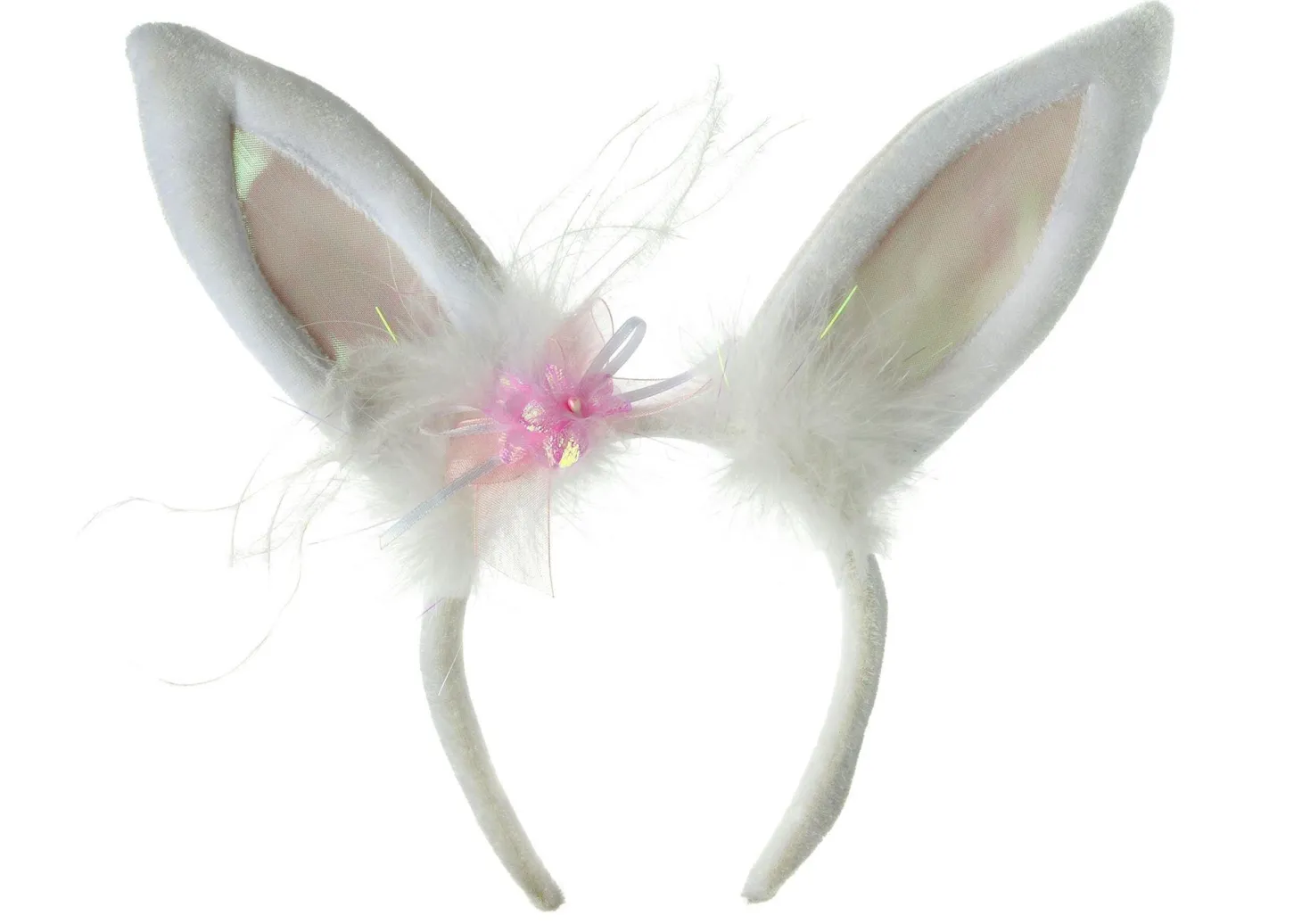 White Marabou Bunny Ears