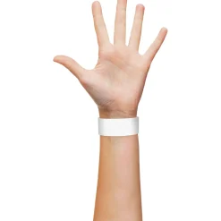 White Paper Wristbands, 250ct