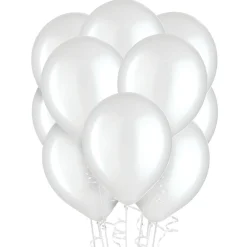 White Pearl Latex Balloons, Assorted Options