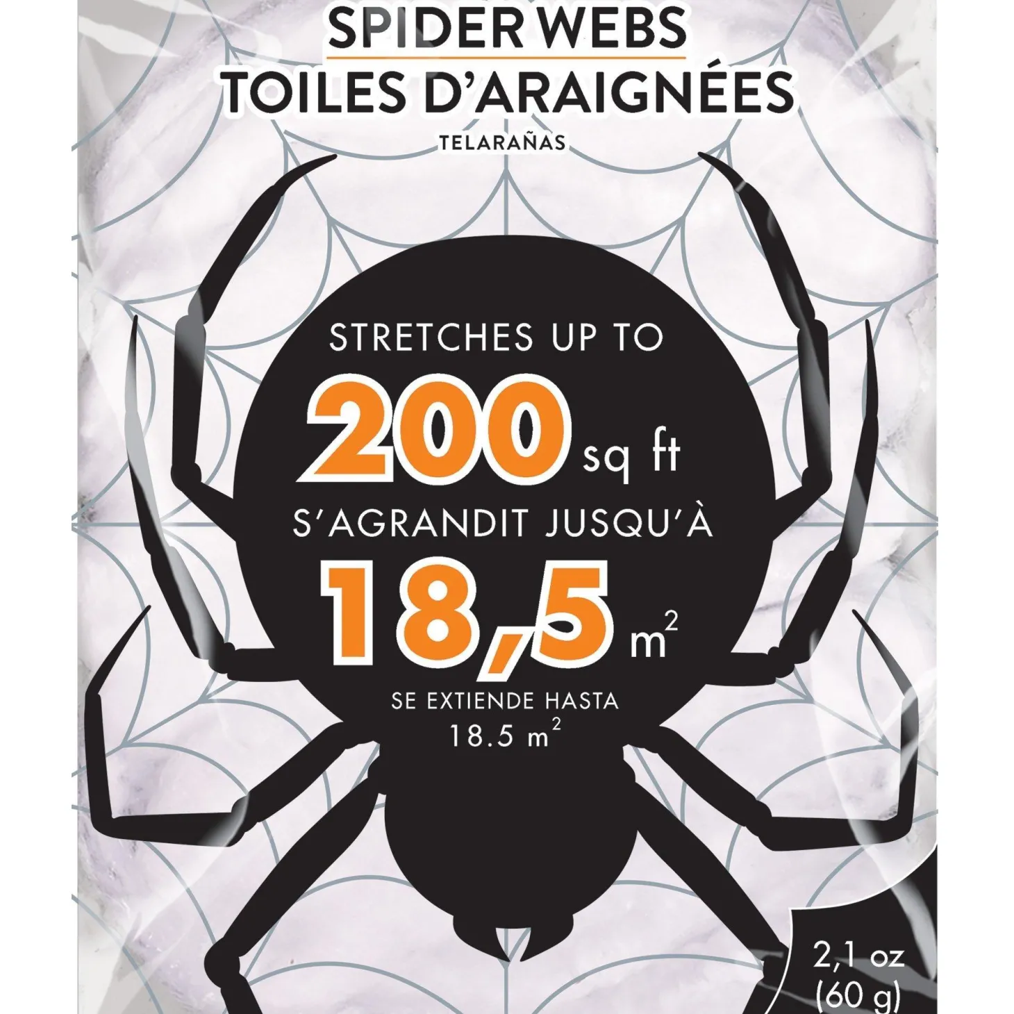 White Stretch Spider Web, 200 sq ft