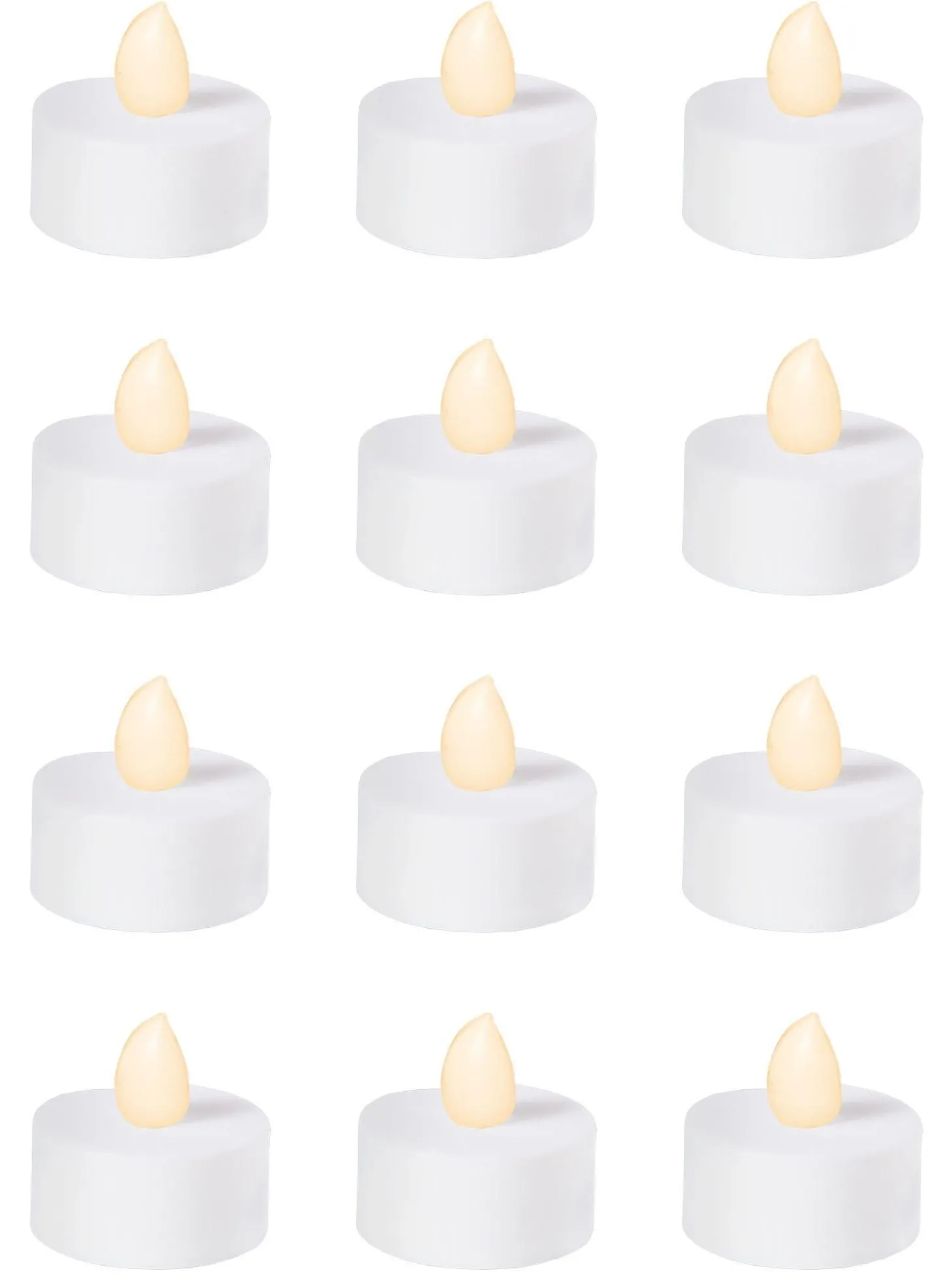 White Tealight Flameless LED Candles 12ct