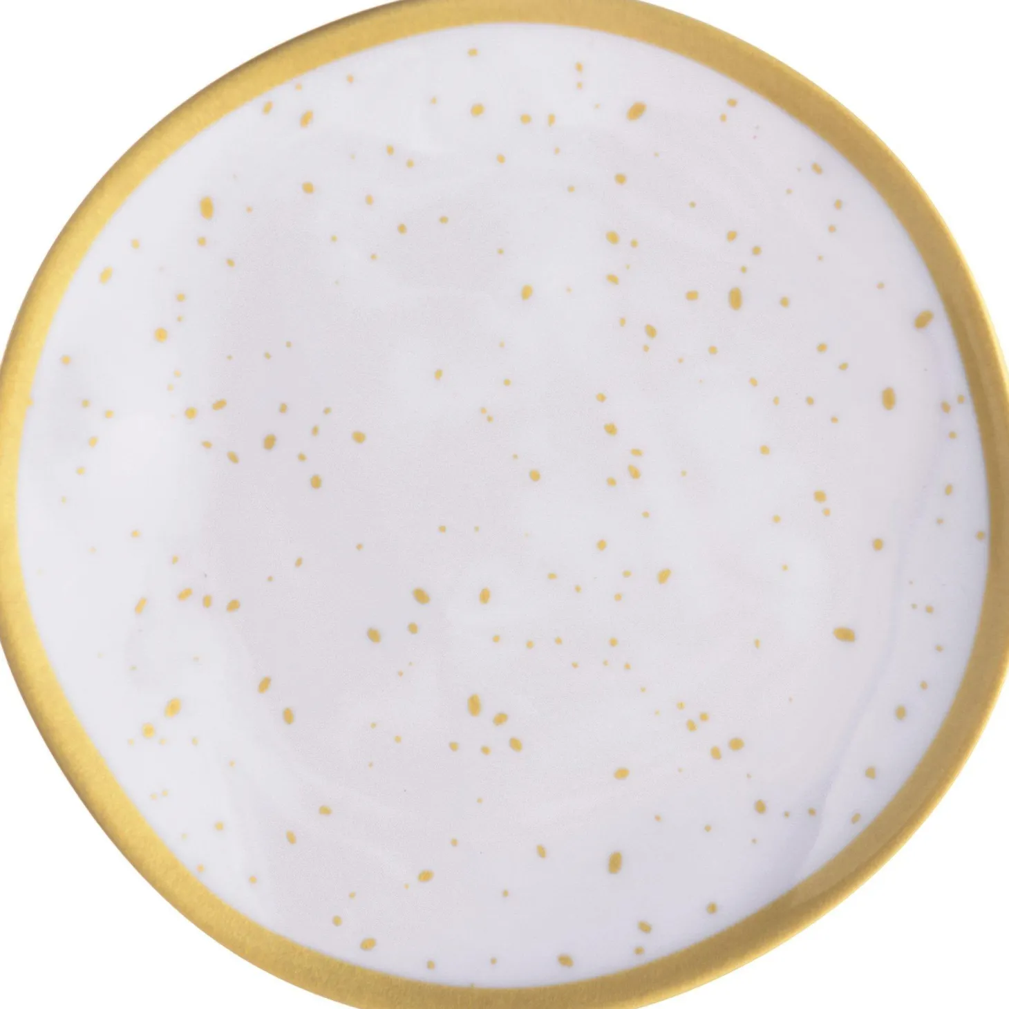 White With Speckles Melamine Dinner Plate, 10.5in, Assorted Colors