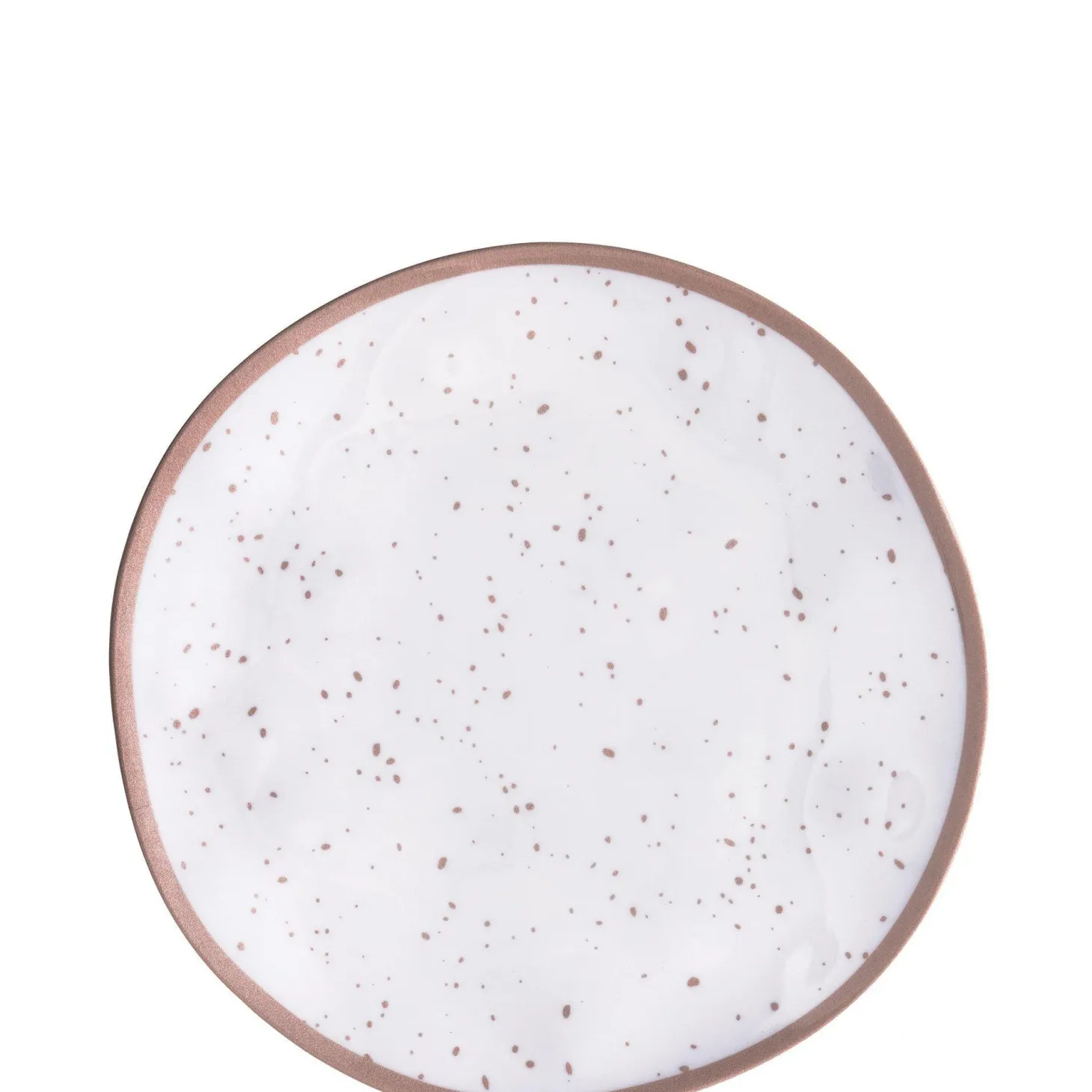 White With Speckles Melamine Dessert Plate, 6.25in, Assorted Colors