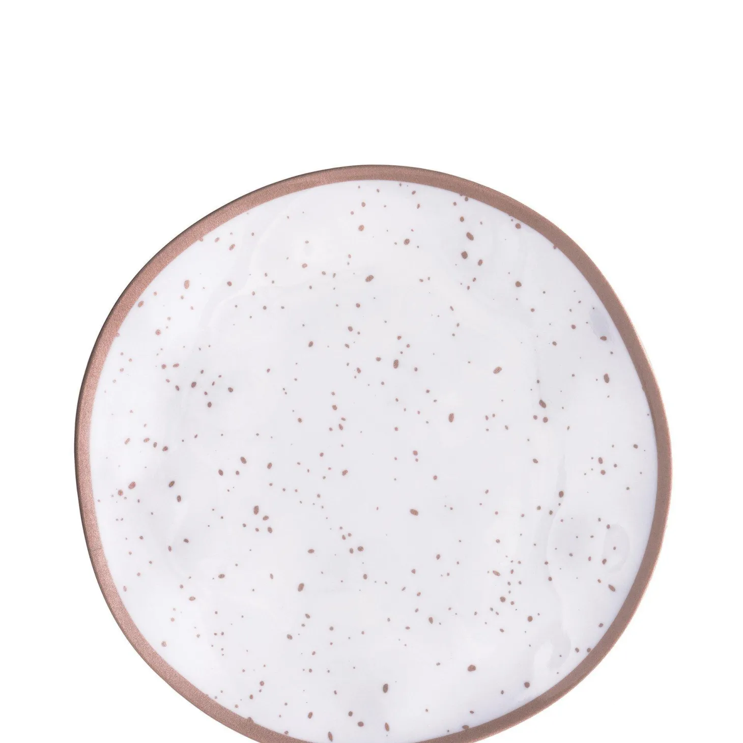 White With Speckles Melamine Dessert Plate, 6.25in, Assorted Colors