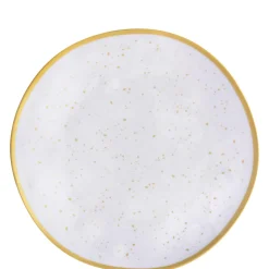 White With Speckles Melamine Dessert Plate, 8.3in, Assorted Colors