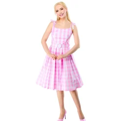Women's Barbie Movie Perfect Day Pink Gingham Dress