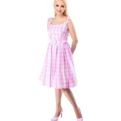 Women's Barbie Movie Perfect Day Pink Gingham Dress