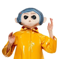 Women's Coraline Doll Overhead Latex Mask - Deluxe