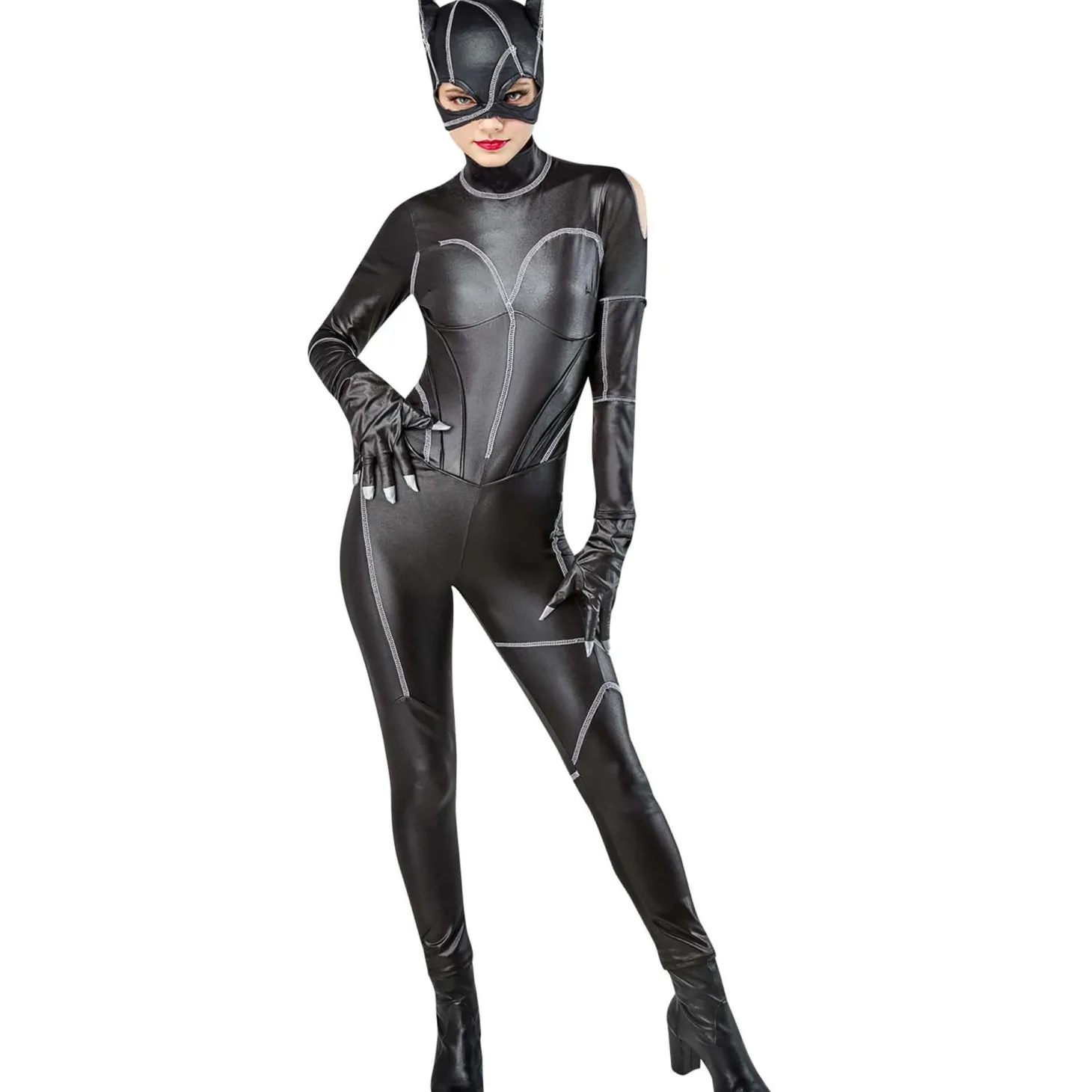 Women's 1990's Batman Catwoman Costume with Mask