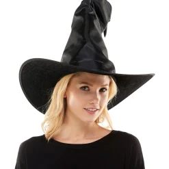 Wrinkly Faux Leather Posable Witch Hat