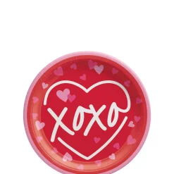 XOXO Paper Dessert Plates, 7in, 8ct - Cross My Heart